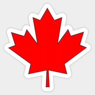 Red Canadian Maple Leaf Sticker